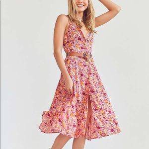 ✨SOLD✨Kimchi Blue Floral Button Down Midi Dress